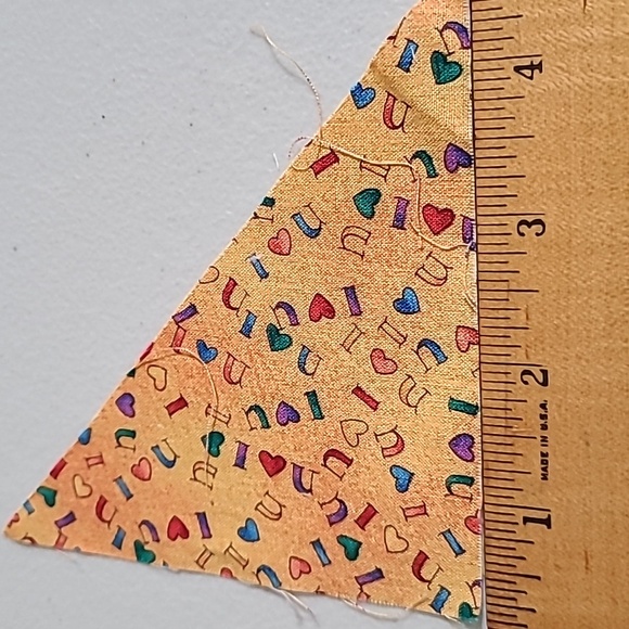 UnFinished HandMade Quilted Triangles & Squares HEARTS Quilting Sewing Cotton - Picture 10 of 15